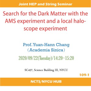 Search for the Dark Matter with the AMS experiment and a local haloscope experiment